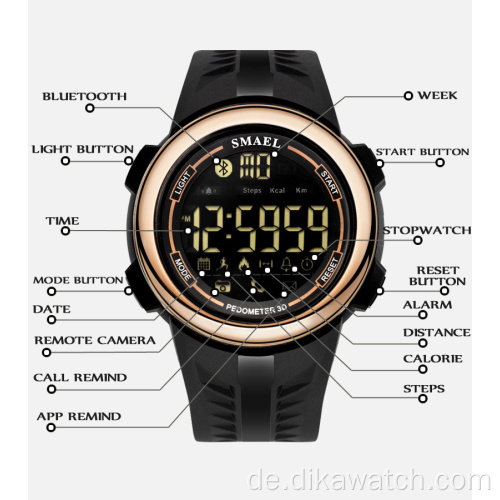 SMAEL Bluetooth Uhr Top Luxusmarke Digitaluhren